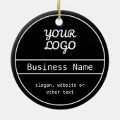 Ihr Logo | Einzigartig bearbeitbares Geschäftsdesi Keramik Ornament (Hinten)