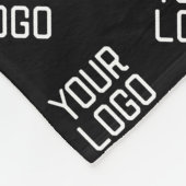 Ihr Logo | Einzigartiges anderes Logo oder Design Fleecedecke (Ecke)