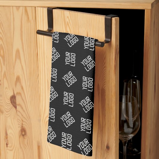 Ihr Logo | Einzigartiges anderes Logo oder Design Geschirrtuch (Drittel gefaltet)