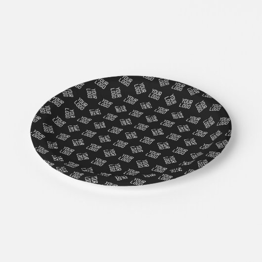 Ihr Logo | Einzigartiges anderes Logo oder Design Pappteller (Schrägansicht)