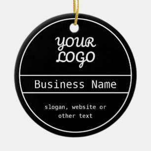 Ihr Logo Einzigartiges editierbares Business-Des Keramik Ornament