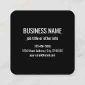 Ihr Logo | Einzigartiges Logo, Design oder Bildmus Quadratische Visitenkarte (Rückseite)