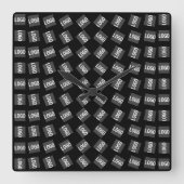 Ihr Logo | Einzigartiges Logo, Design oder Bildmus Quadratische Wanduhr (Vorderseite)