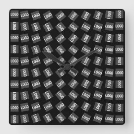 Ihr Logo | Einzigartiges Logo, Design oder Bildmus Quadratische Wanduhr