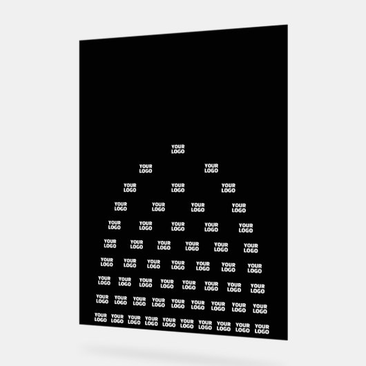 Ihr Logo Einzigartiges Muster | Schwarz (bearbeitb Acrylschild (Winkel)