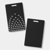 Ihr Logo Einzigartiges Muster | Schwarz (bearbeitb Ausweis (Vorder- & Rückseite)