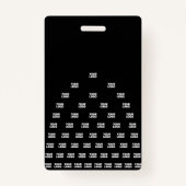 Ihr Logo Einzigartiges Muster | Schwarz (bearbeitb Ausweis (Vorderseite)