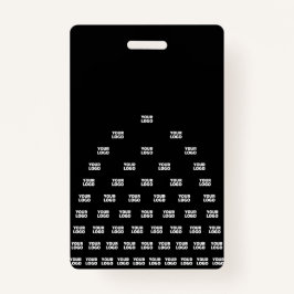 Ihr Logo Einzigartiges Muster | Schwarz (bearbeitb Ausweis