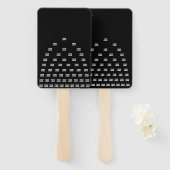 Ihr Logo Einzigartiges Muster | Schwarz (bearbeitb Fächer (Vorne und Hinten)