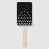 Ihr Logo Einzigartiges Muster | Schwarz (bearbeitb Fächer (Rückseite)