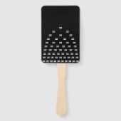 Ihr Logo Einzigartiges Muster | Schwarz (bearbeitb Fächer (Vorderseite)