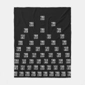 Ihr Logo Einzigartiges Muster | Schwarz (bearbeitb Fleecedecke (Vorderseite)