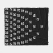 Ihr Logo Einzigartiges Muster | Schwarz (bearbeitb Fleecedecke (Vorderseite (Horizontal))