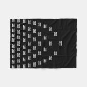 Ihr Logo Einzigartiges Muster | Schwarz (bearbeitb Fleecedecke (Vorderseite (Horizontal))