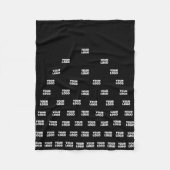 Ihr Logo Einzigartiges Muster | Schwarz (bearbeitb Fleecedecke (Vorderseite)