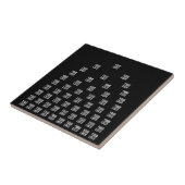 Ihr Logo Einzigartiges Muster | Schwarz (bearbeitb Fliese (Seite)