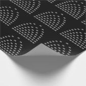 Ihr Logo Einzigartiges Muster | Schwarz (bearbeitb Geschenkpapier (Ecke)