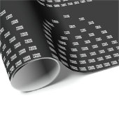 Ihr Logo Einzigartiges Muster | Schwarz (bearbeitb Geschenkpapier (Rolleneckpunkt)