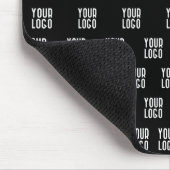 Ihr Logo Einzigartiges Muster | Schwarz (bearbeitb Mousepad (Ecke)