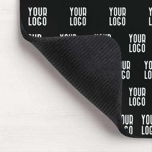 Ihr Logo Einzigartiges Muster | Schwarz (bearbeitb Mousepad (Ecke)
