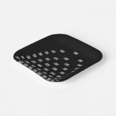 Ihr Logo Einzigartiges Muster | Schwarz (bearbeitb Pappteller (Gewinkelt)