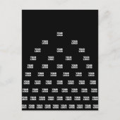 Ihr Logo Einzigartiges Muster | Schwarz (bearbeitb Postkarte (Vorderseite)