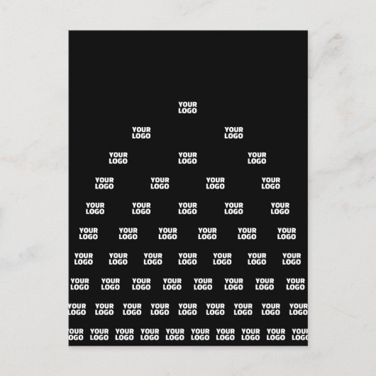 Ihr Logo Einzigartiges Muster | Schwarz (bearbeitb Postkarte (Vorderseite)