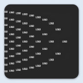 Ihr Logo Einzigartiges Muster | Schwarz (bearbeitb Quadratischer Aufkleber