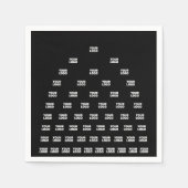 Ihr Logo Einzigartiges Muster | Schwarz (bearbeitb Serviette (Vorderseite)