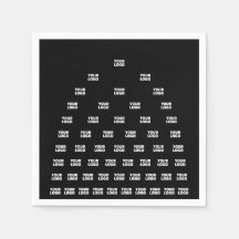 Ihr Logo Einzigartiges Muster | Schwarz (bearbeitb