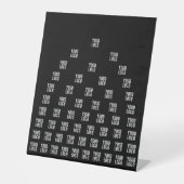 Ihr Logo Einzigartiges Muster | Schwarz (bearbeitb Sockelschild (Vorderseite)