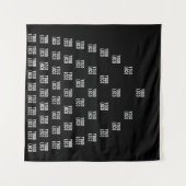 Ihr Logo Einzigartiges Muster | Schwarz (bearbeitb Wandteppich (Vorderseite (Horizontal))