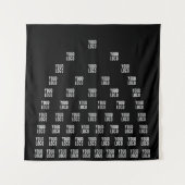 Ihr Logo Einzigartiges Muster | Schwarz (bearbeitb Wandteppich (Vorderseite)