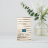 Ihr Logo Elegantes Berufliches Platin gestrichen 2 Visitenkarte (Stehend Vorderseite)