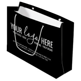 Ihr Logo-Event-Unternehmen Branding Black Große Geschenktüte