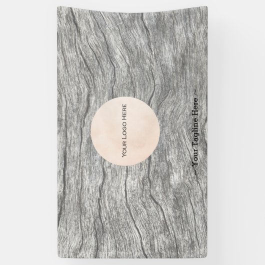 Ihr Logo Faded Timber Customizable Banner (Vertikal)