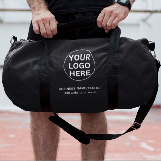 Ihr Logo finden Sie hier in der Schwarzweißwerbung Duffle Bag