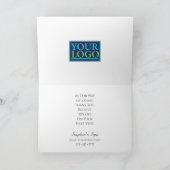 Ihr Logo, Firmenname, gebürstetes Silber und Gold Dankeskarte (Innenseite)