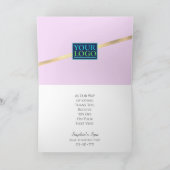 Ihr Logo-Firmenname, Gold Strip Lilac, Vs 2 Dankeskarte (Innenseite)