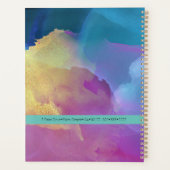 Ihr Logo/Firmenname/Jahr/Lila blaues Gold Planer (Rückseite)