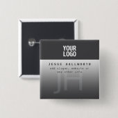 Ihr Logo, Firmenname & Monogramm Button (Vorne & Hinten)