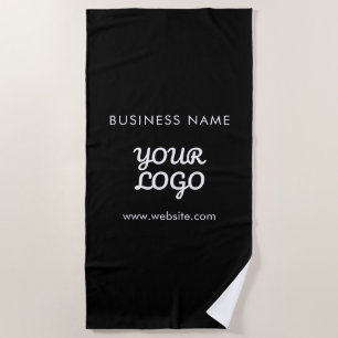 Ihr Logo Firmenname & Slogan oder Webseite Strandtuch