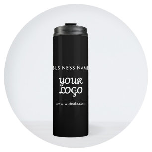 Ihr Logo Firmenname & Webseite oder Slogan Thermosbecher