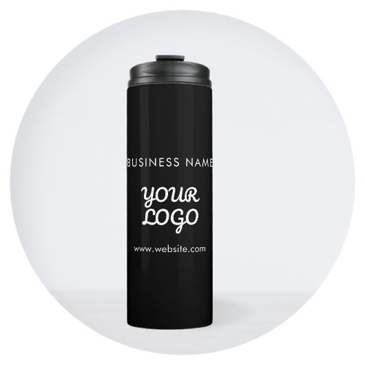 Ihr Logo Firmenname & Webseite oder Slogan Thermosbecher