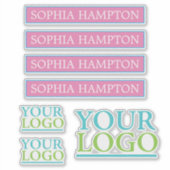 Ihr Logo/Foto/Art, Name, Stelle Aufkleber (Vorderseite)