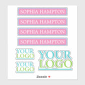 Ihr Logo/Foto/Art, Name, Stelle Aufkleber (Blatt)