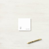 Ihr Logo-Foto-Vorlage und anpassbarer Text Post-it Klebezettel (Auf Schreibtisch)