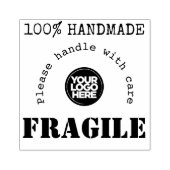 Ihr Logo Fragile Versandgummi Briefmarke + Tinte P Gummistempel (Prägung)