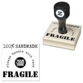 Ihr Logo Fragile Versandgummi Briefmarke + Tinte P Gummistempel (Stempel)