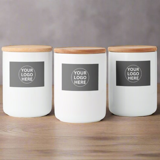 Ihr Logo für Berufliche Werbeaktionen Grau Lebensmitteletikett